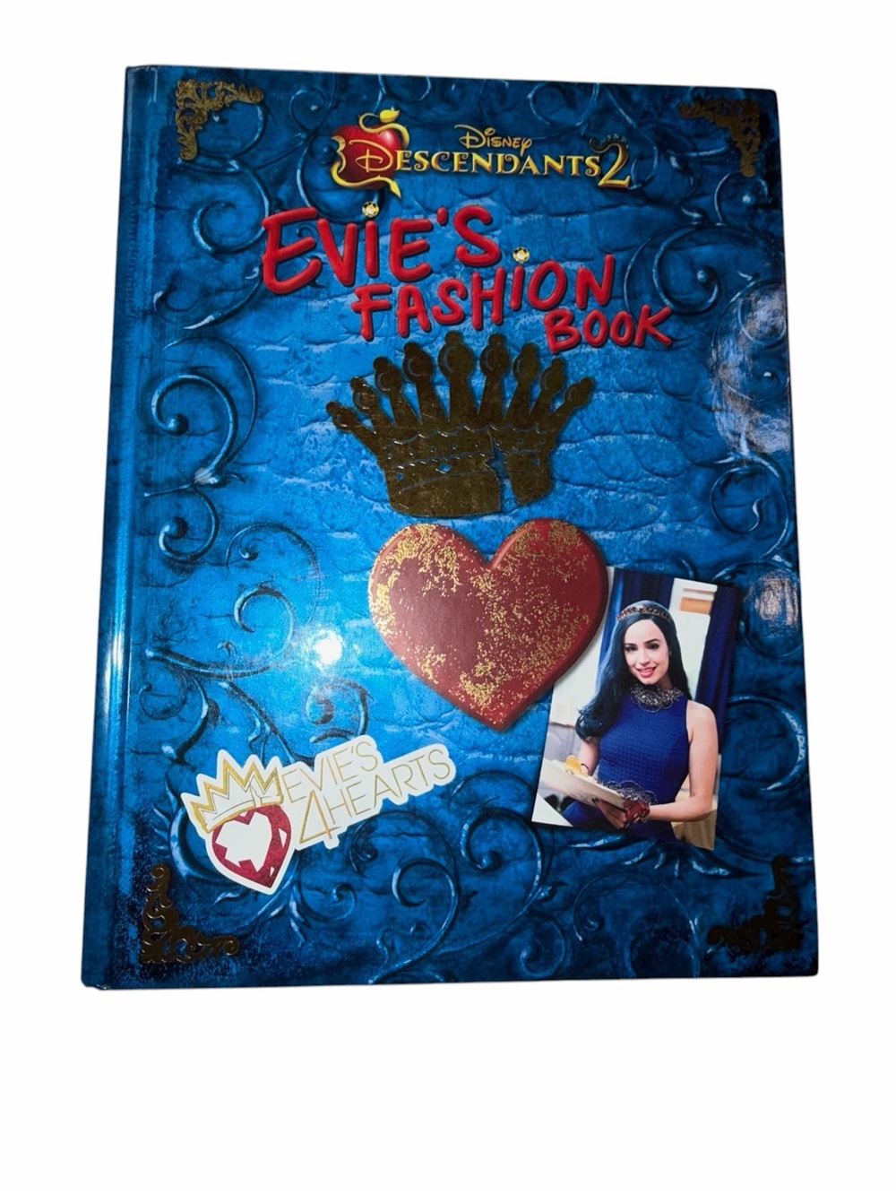 Disney Evie's Fashion Book - Blue with Red and Gold Accents